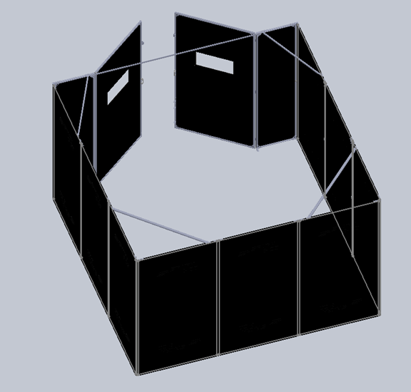 Double door, 12x12 SPARKLASERSAFE BOOTH Laser Welding, Security and Protection, Security
