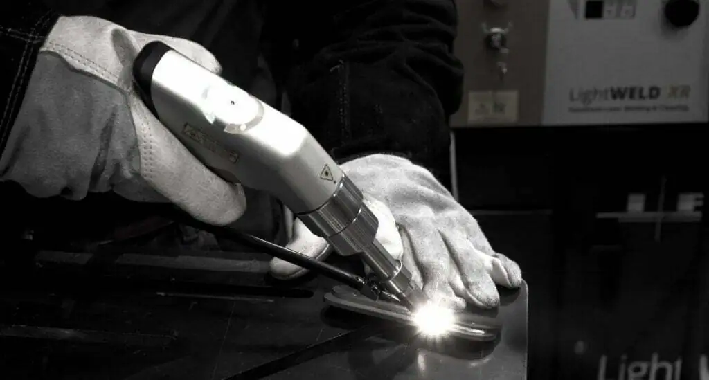 Person doing laser welding
