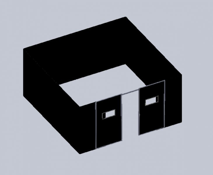 sliding double door