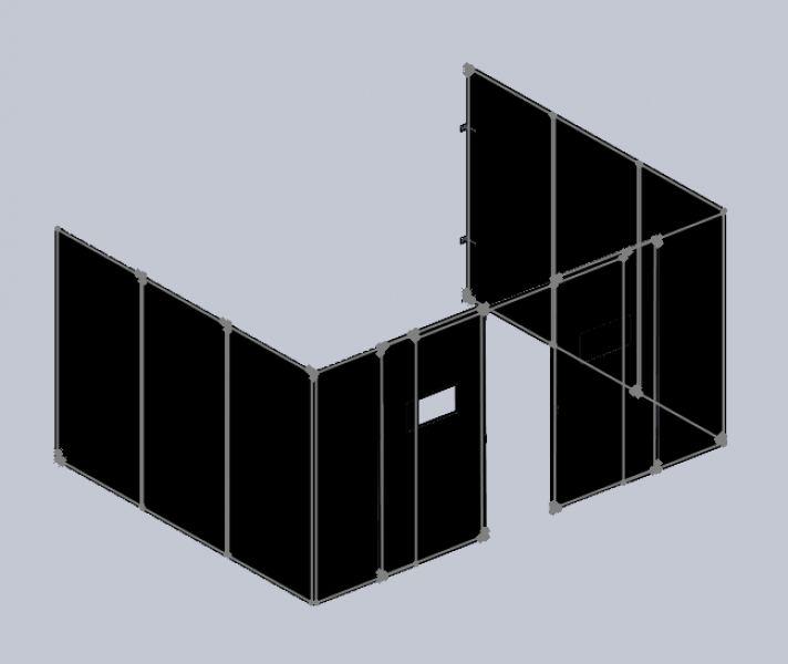 U sliding door